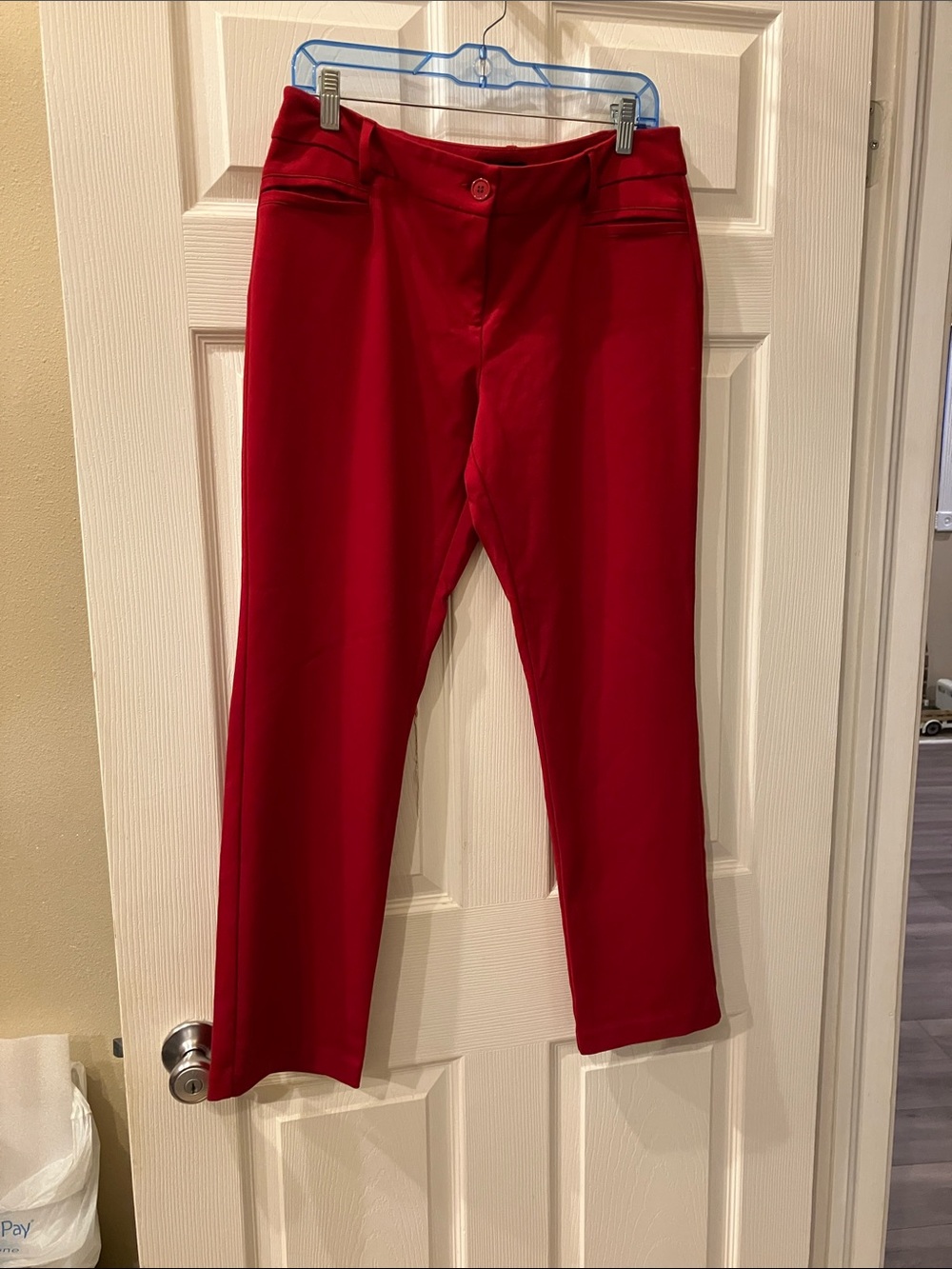 Soho Apparel Red Straight-Leg Pants